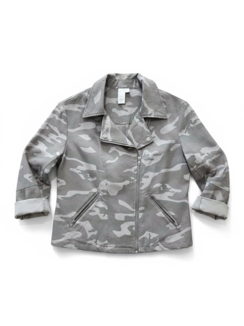 Great little Moto style jacket, Camo print, size large